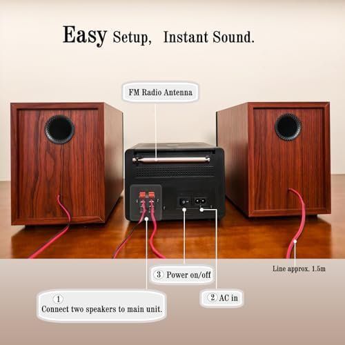 Sistemi audio & multimediali: Stereoanlage 40 Watt Zuhause CD-Player Wireless Streaming – Nuovo e nell'imballaggio originale da Hundwil venduto da Pakethase 7