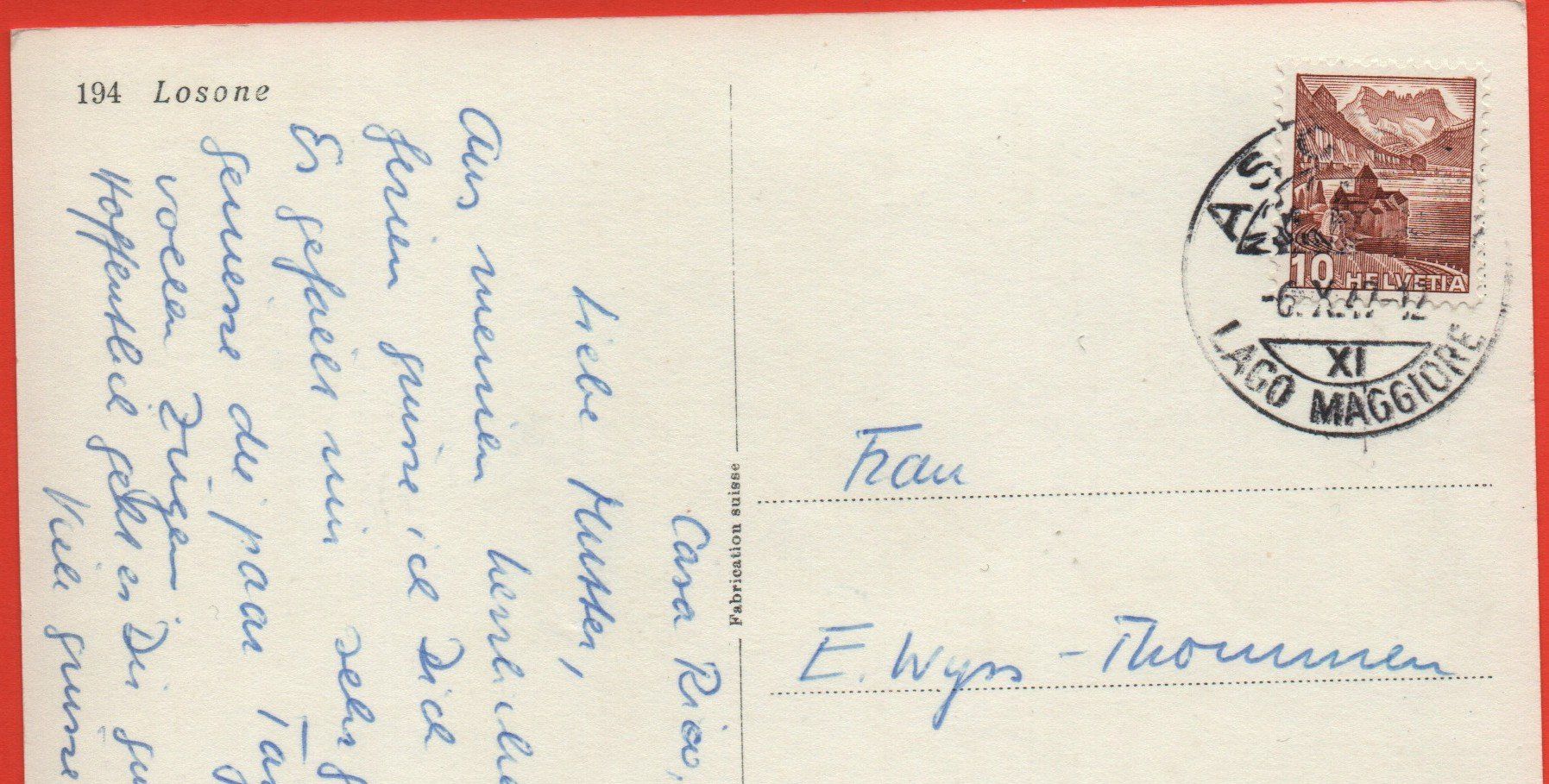 Cartes postales: LOSONE Verlag Peyer, Ascona – D'occasion à Jona par philajona 1