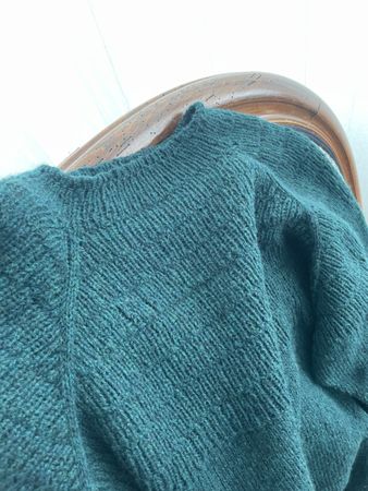 Pullover, handgestrickt, verde bottiglia 46