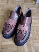 Loafers brown leather size 37 NEU