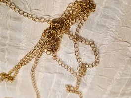 Gliederkette 160cm gold farbig