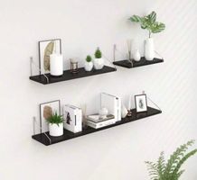 Schwarze Wandregale, 3er Set, NEU!