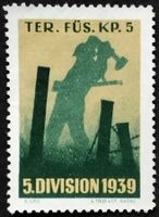 Soldatenmarke 2.WK, Territorial Füsilier Kp 5, Wi Ter 53