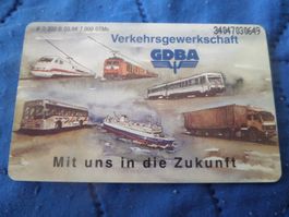 Telefonkarte 6 DM GDBA Verkehrsgewerkschaft mit Druck