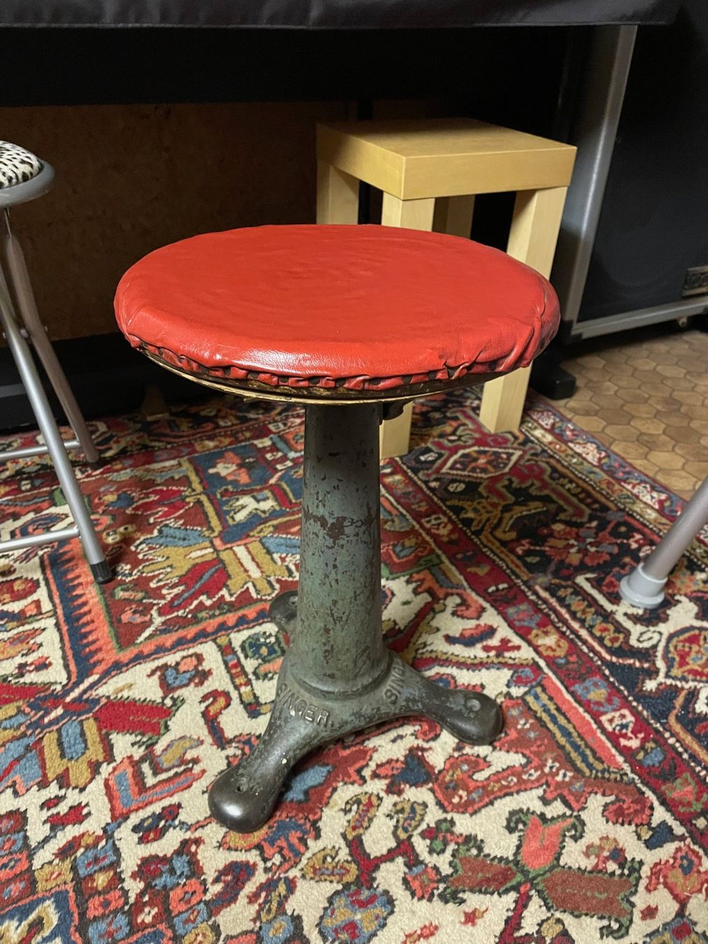 Hocker: Singer Industriehocker, Werkstatthocker, Gusseisen – Gebraucht aus Zürich von Caro55 9