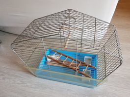 Klassiker: Vintage Vogel Käfig mit viel Zubehör