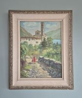 Tableau ancien signé.Perlasca Chiesa di Castagnola Morcote