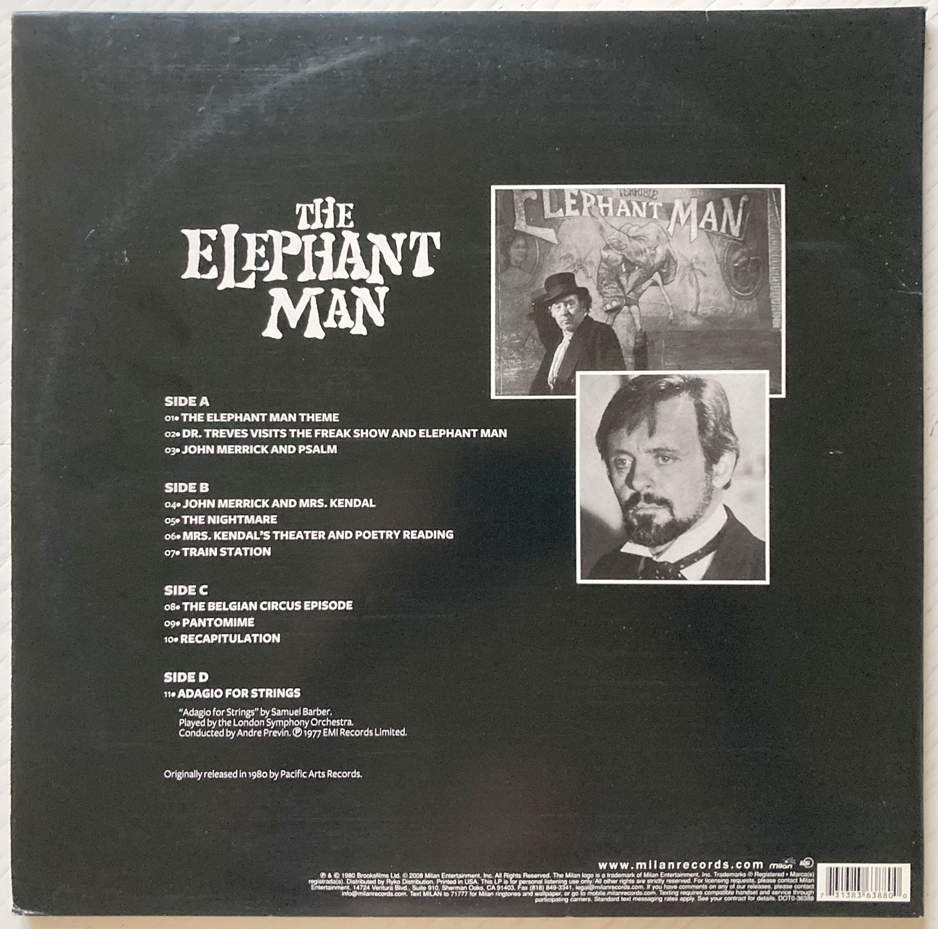 Dischi in vinile: SOUNDTRACK / JOHN MORRIS - THE ELEPHANT MAN – Usato da Bottens venduto da hotter-than-hell 1