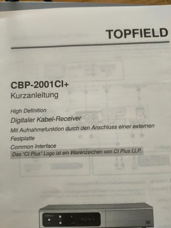 Topfield Digital kabel Receiver Kaufen auf Ricardo