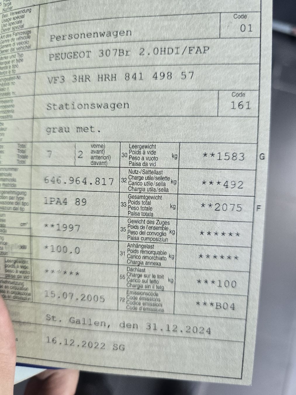 Peugeot Automobili: Peugeot 307 2.0 Hdi – Usato da Rickenbach b. Wil venduto da zer_82qq 8