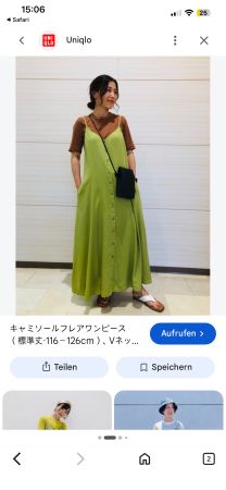 Uniqlo Kleid olivgrün mit Knöpfen Grösse M guter Zustand