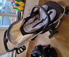 Kinderwagen Baby Cab Marke Modell Silbergrau
