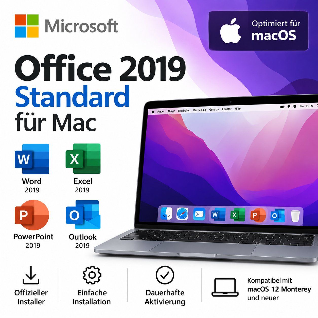 Microsoft Software: Microsoft Office 2019 Standard  für Mac Vollversion MacOS – Usato da Olten venduto da Esddigital