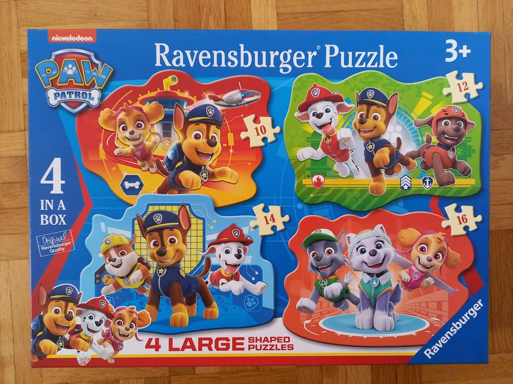 Puzzle Paw Patrol 4 in 1 Box - 10-16 Teile / ab 3 Jahre (Neu (gemäss ...