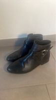 Elegante Lederstiefeletten, schwarz, Grösse 41