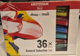 Amsterdam Acrylfarben Set 36 x 20ml Neu