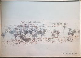 Hermann-Alfred Sigg – Oil Painting on Canvas, 1963, Framed
