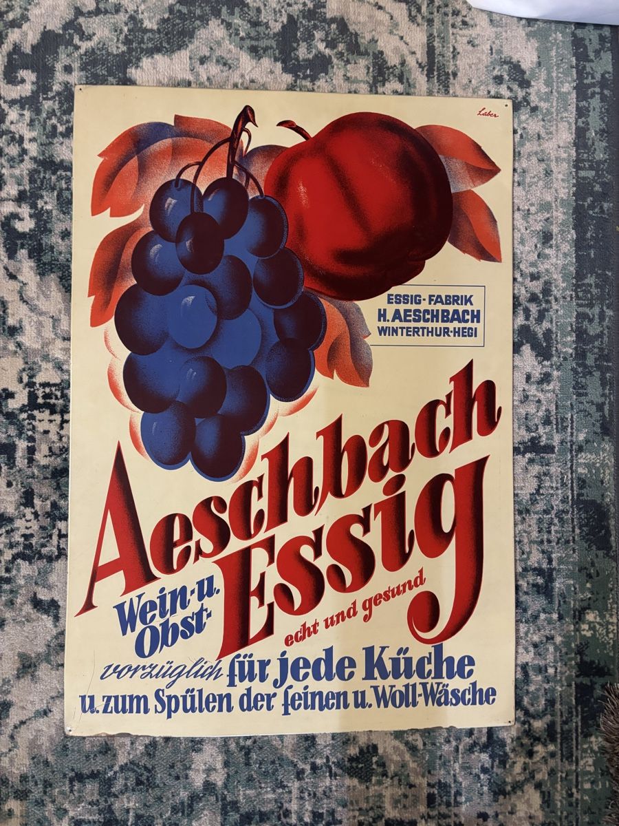 Foto & Immagini: Altes Aeschbach Essig Blechschild Winterthur gebraucht – Usato da Reutlingen venduto da muri02