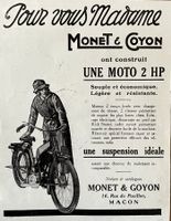 Monnet Goyon Motorrad- Alte Werbung /Publicité 1924