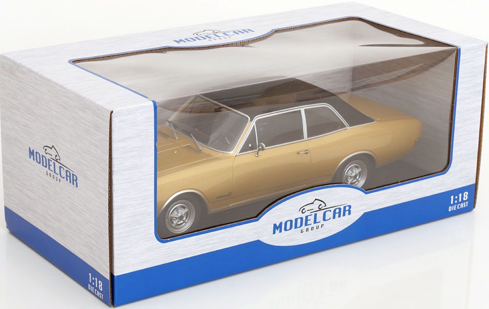 Opel Modellautos: OPEL COMMODORE A HELLGOLD/SCHWARZ 1:18 MCG – Neu und originalverpackt aus Suhr von Moebelsiralfred 2