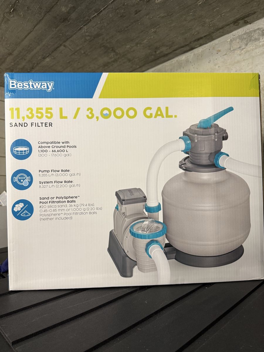Bestway Accessori per Piscine: Bestway Sandfilterpumpe 11.355 L neu – Nuovo e nell'imballaggio originale da Gunzgen venduto da Fra1990