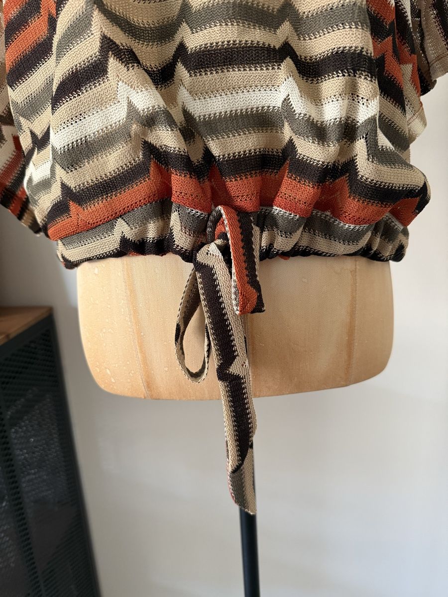 Zara T-shirt: Zara Trafaluc Strickshirt Boho Missoni Style Gr. S – Usato da Lugano venduto da rebecca.wardrobe 2