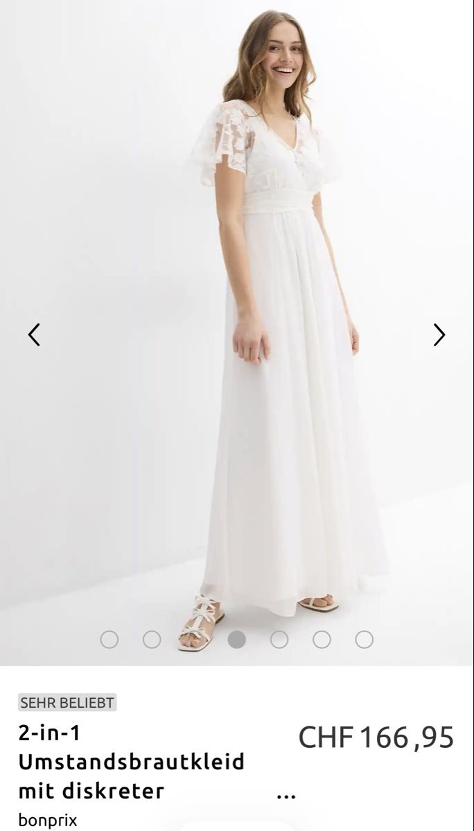 Kleider: Umstandsbrautkleid, 2-in-1, mit Spitze – Neu (gemäss Beschreibung) aus St. Gallen von ste_k7tp 2