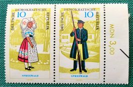 Briefmarken aus dem DDR (Ostdeutschland) 1964 Kostüme