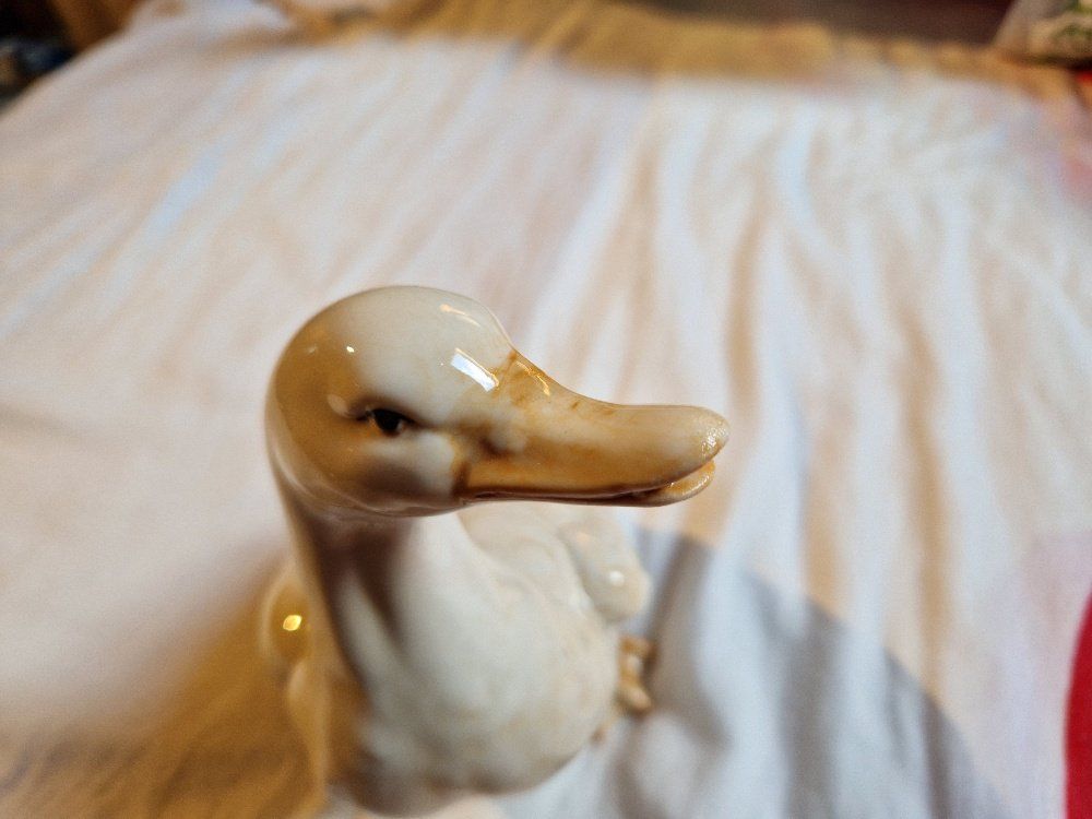 Statuette: Gans aus Steingut, wunderschön gearbeitet und Bemalt – Usato da Brittnau venduto da Zibu 3
