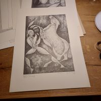 Mappe Hans ZULAUF, Lithographien, 5 signierte für Familie