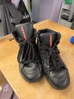 Prada Kinder Leder Sneaker Boots, Schwarz, Top Zustand!