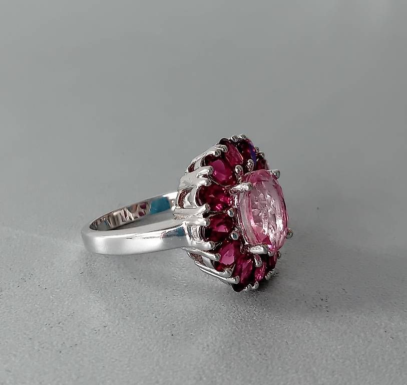 Anelli: Ring mit Kunzitquarz und Rhodolith Silber – Usato da Stans venduto da wer_fd5f 3