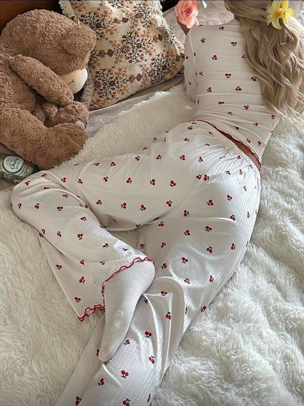 Negligees & Pigiami: Süsses Kirsch-Pyjama Set - 44 - Coquette Style – Nuovo (secondo la descrizione) da Thalwil venduto da VitaMini 1