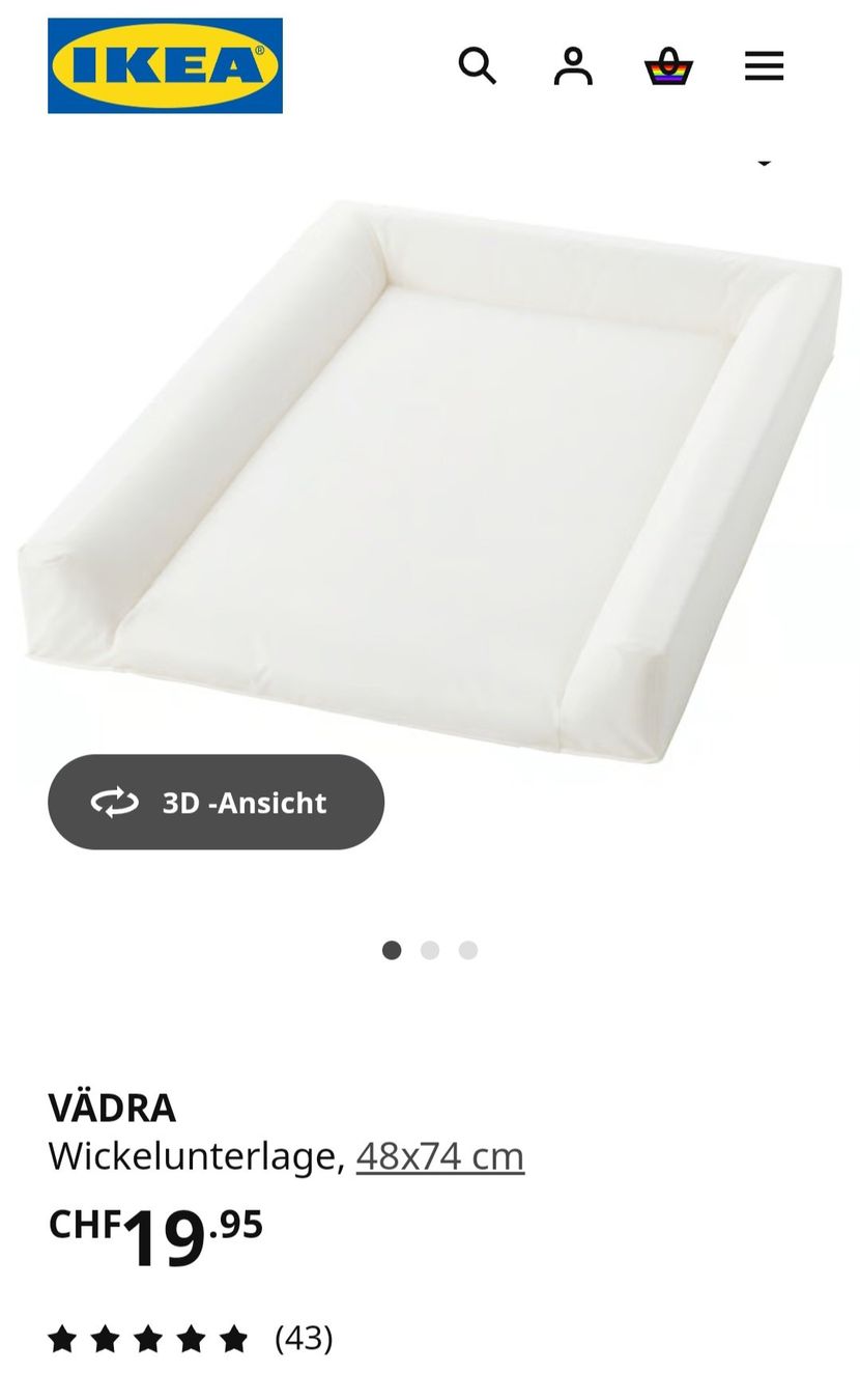 Ikea Wickeltisch & Zubehör: Neue Wickelauflage – Neu und originalverpackt aus Gachnang von Miche11e 2
