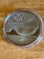 20 Fr. Silbermünze 1997 (150J Span. Brötlibahn), PP