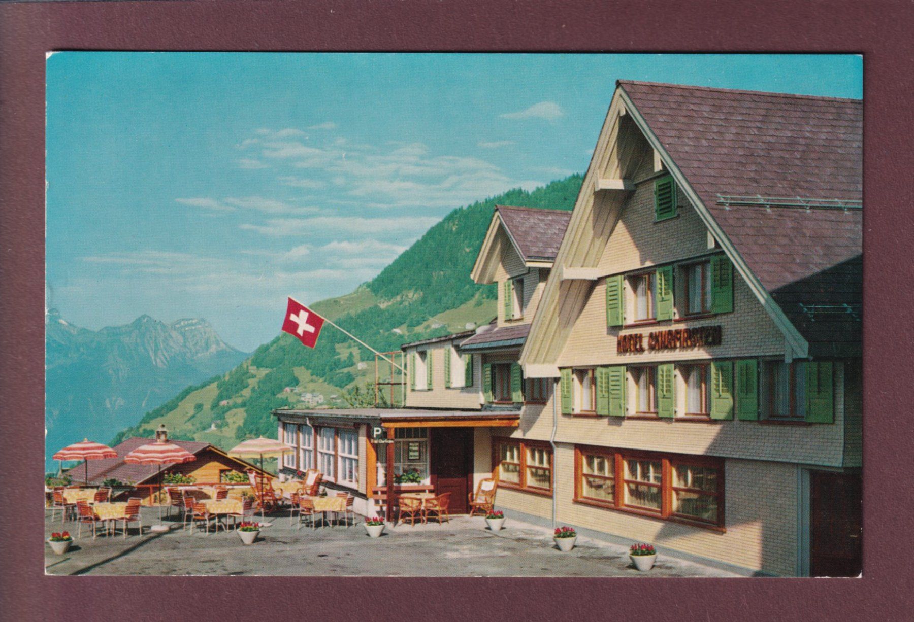 Cartoline postali: AMDEN - Hotel Churfirsten – Usato da Pully venduto da nicecards