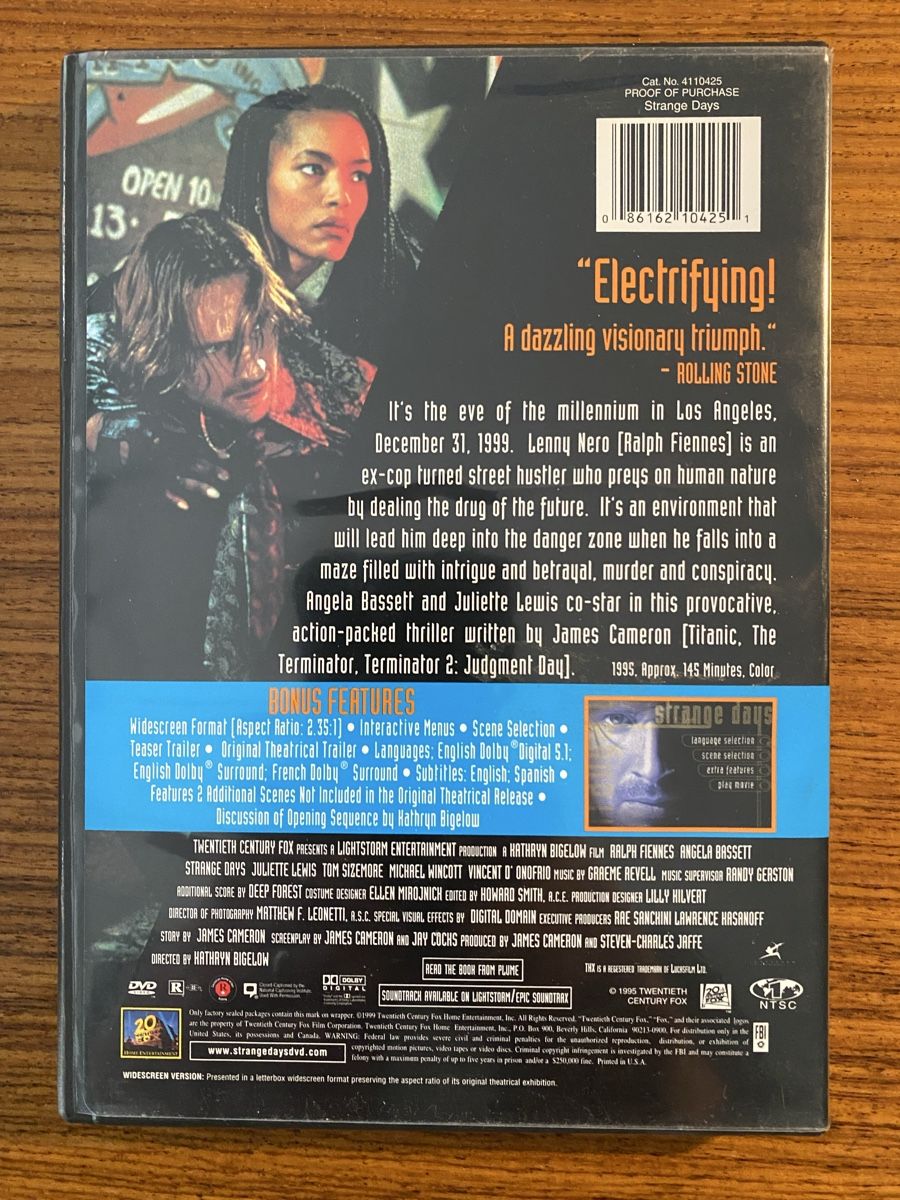 Alle DVDs: Strange Days DVD Code 1 – Gebraucht aus Rüschlikon von Granulat204 1