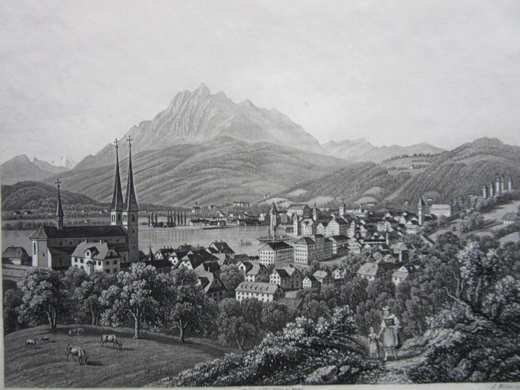 Stiche: LUZERN AQUATINTA – Gebraucht aus Gersau von grafik-kunst