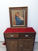 Gemälde Mutter mit Kind – J. Schräter 1950 – signiert