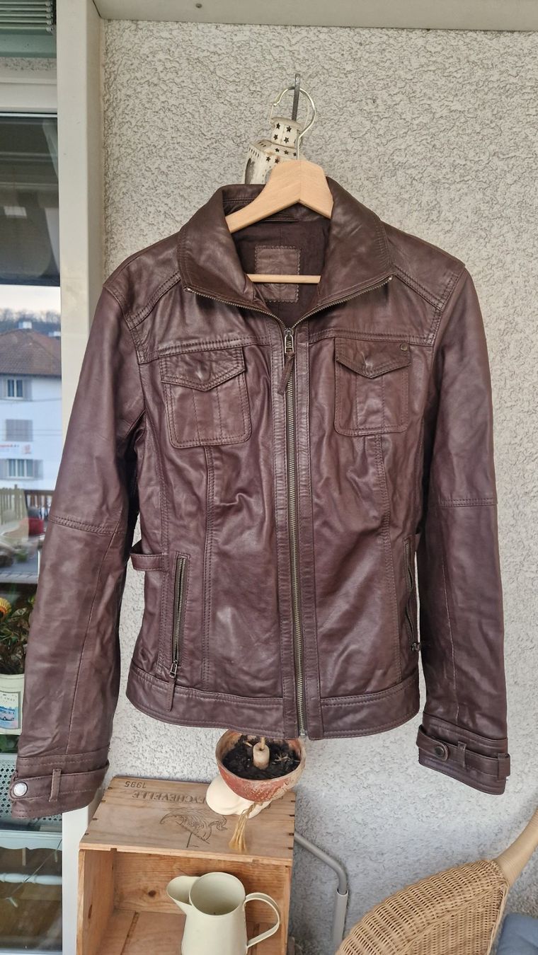 S.Oliver Giacche: Braune Echt Lederjacke S. Oliver Gr. 42 – Usato da Reinach BL venduto da Tinkerbelly27 9