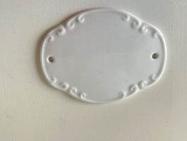 Porzellantürschilder  9.5x13cm 4 Stk -Kerzenhalter Porzellan