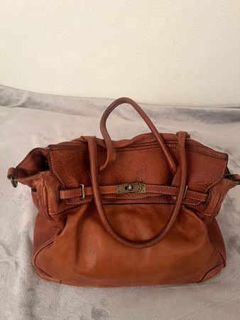 Damen-Ledertasche aus italienischer Herstellung – Echtleder