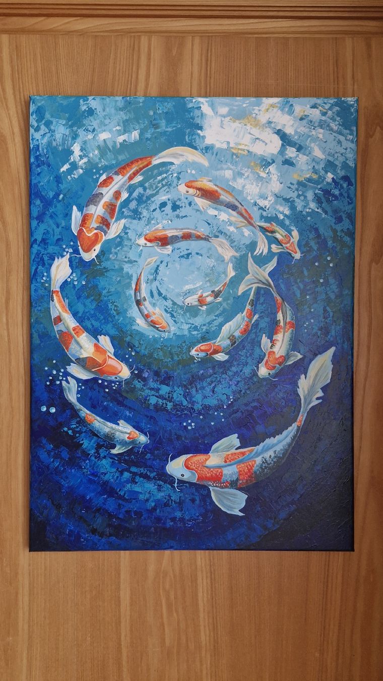 Poster & Bilder: Gemälde „Fisch“ – Neu und originalverpackt aus Wattenwil von vdu_kc6f