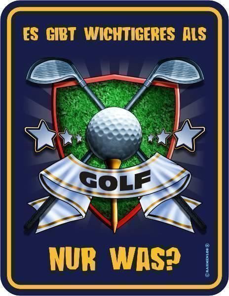 Insegne: Blechschild - Wichtigeres als Golf – Nuovo (secondo la descrizione) da Ennetbürgen venduto da open24shop