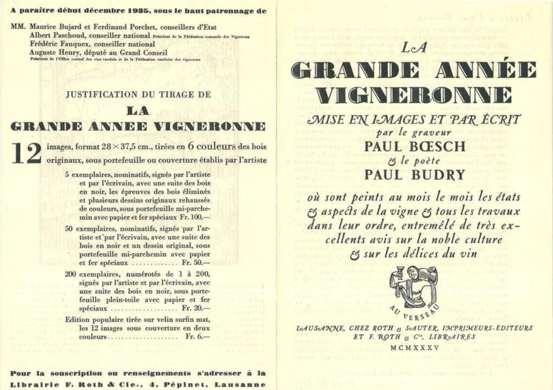 Libri: La grande année vigneronne – Nuovo (secondo la descrizione) da Vevey venduto da yve_7dpw 1