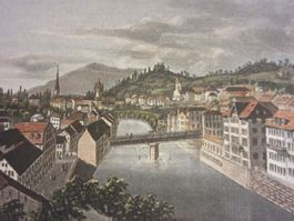 BADEN STAHLSTICH KOLORIERT