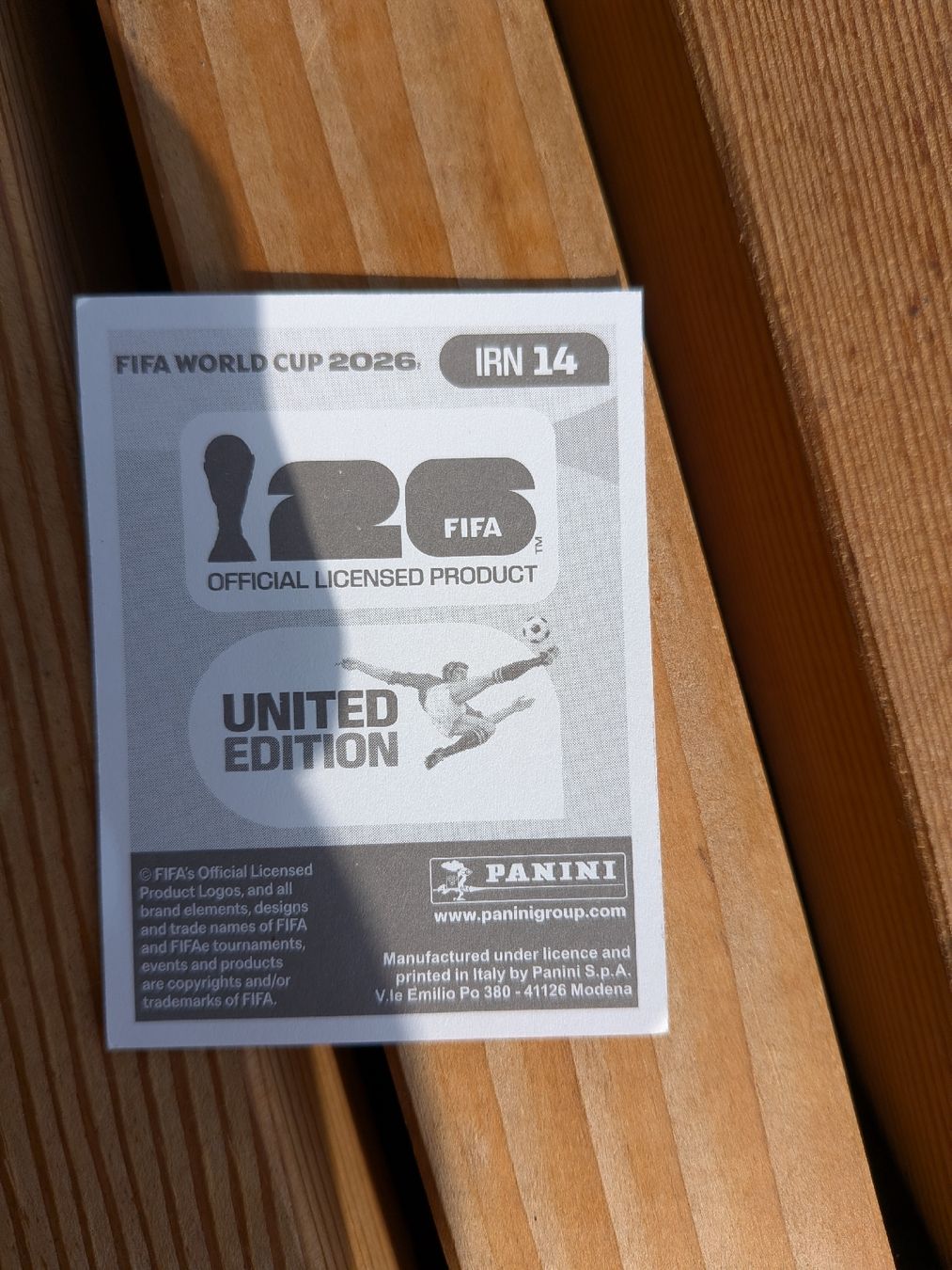 Panini Carte collezionabili: Panini Bild IRN 14 – Nuovo (secondo la descrizione) da Eschenbach SG venduto da SanFranciscoCalifornia 1