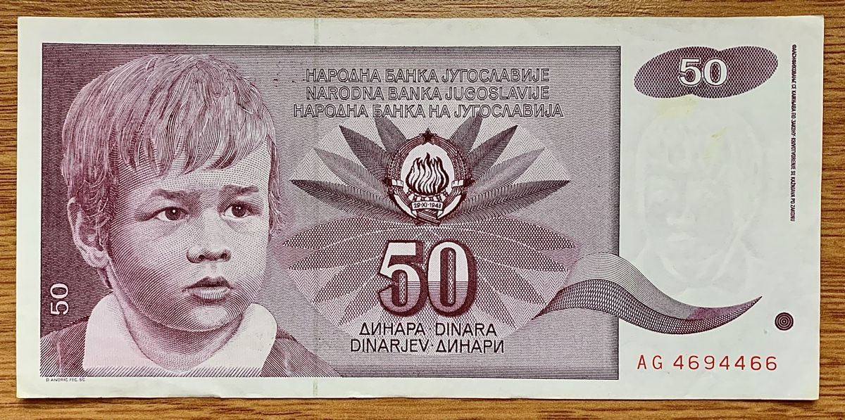 Banconote: 50 Dinara Jugoslawien 1990!!! – Usato da Oberentfelden venduto da NunoLouro