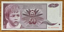50 Dinara Jugoslawien 1990!!!