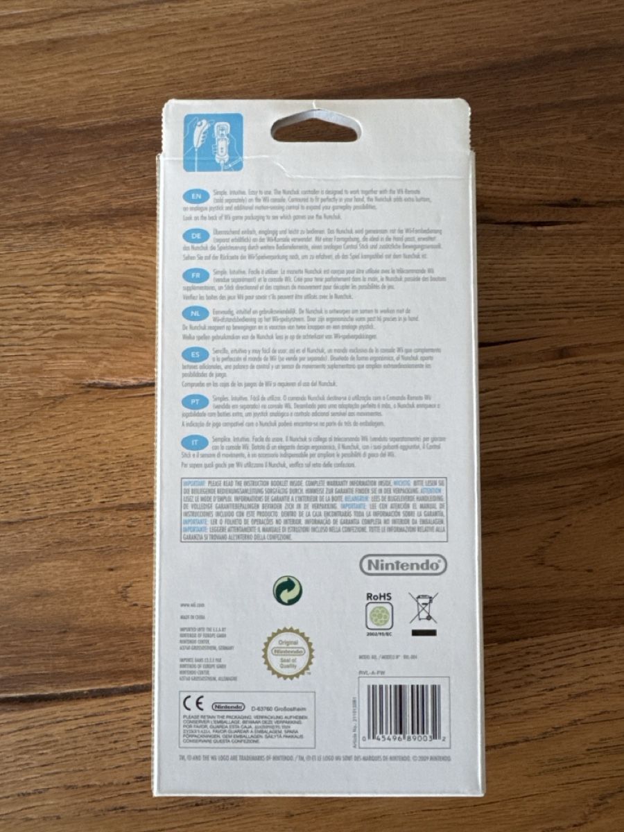 Nintendo Controller: Wii Nunchuk Controller Weiss OVP – Neu (gemäss Beschreibung) aus Lenzburg von eyworld 1